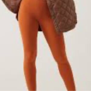 Athleta Leggings Transcend Tight Size L Burnt Orange 24”Long NWT